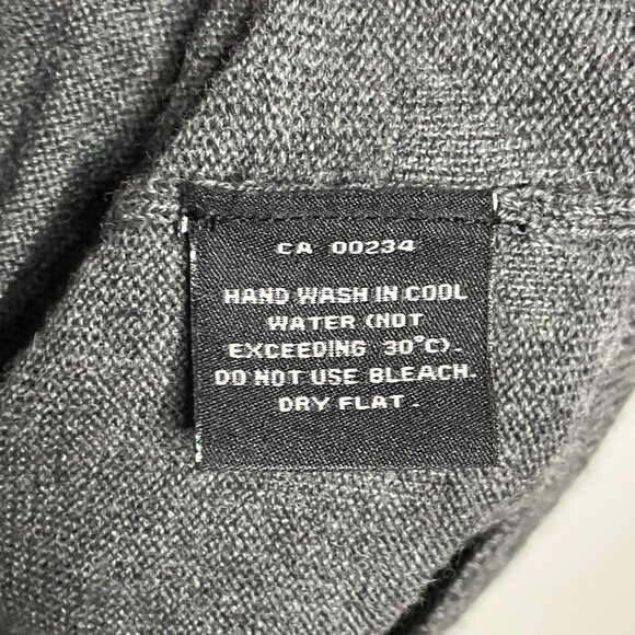 Jones New York Merino Wool Sweater Vest Mens L Argyle Gray Academia Grandpa Knit - Picture 3 of 6